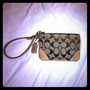 COACH Signature Logo Wristlet